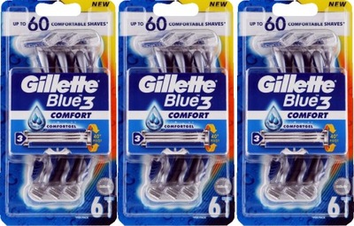 Gillette Blue3 Comfort Maszynki Jednorazowe 18szt