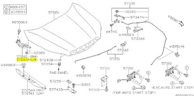 HINGE HOOD LEFT SUBARU FORESTER V ORIGINAL 2019-  