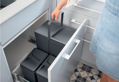 Hafele, Sortownik Unico 900 2x7l, 2x15L