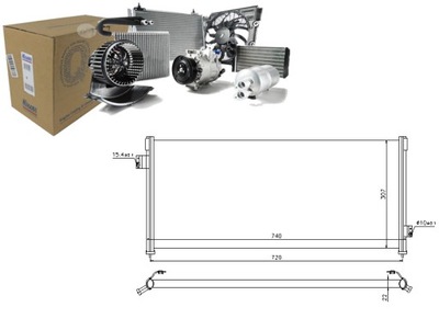 CONDENSADOR RADUADOR DE ACONDICIONADOR NISSENS 946078 SU  