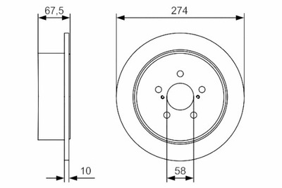 BOSCH DISCOS DE FRENADO 2SZT. PARTE TRASERA SUBARU LEGACY IV OUTBACK 2.0-3.0  