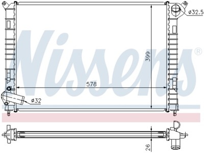 A359B3 NISSENS RADIATOR ENGINE FITS DO: MINI (R50, R53), (R52) 1.6 06.0  