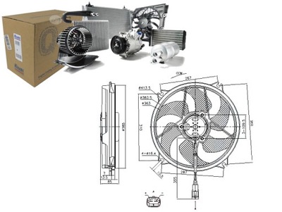 Вентилятор радиатора citroen c4 c4 i c4 ii ds4 ds фото №1