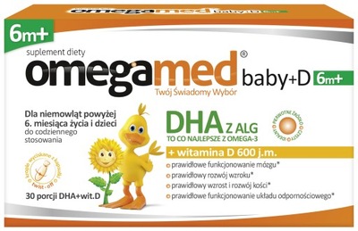 Omegamed Baby DHA + Witamina D 6m+ 30 kapsułek