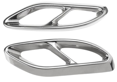 Накладки насадки глушителя mercedes glc 2016-2017 фото №1