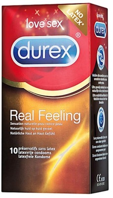 DUREX REAL FEELING KONDOMY 10X PREZERWATYWY