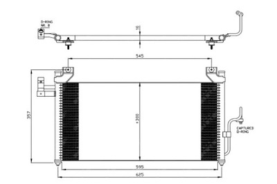 NRF KONDENSATORIUS KONDICIONAVIMO MAZDA 323 F VI 323 S VI 1.3-2.0D 