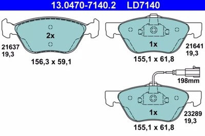 КОЛОДКИ ТОРМОЗНЫЕ LD7140