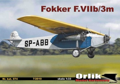 ORLIK - Samolot pasażerski Fokker F.VIIb/3m