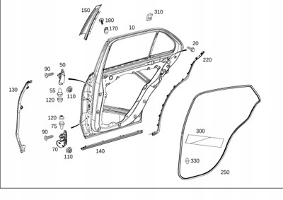 Дверь задние правое левая mercedes gls x167 фото №1
