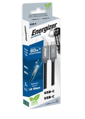 Kabel do ładowania i przesyłania danych Energizer USB-C-C 2m 60W