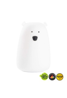 Miś duży lampka silikonowa biała