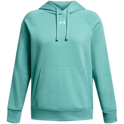 XL Bluza damska Under Armour Rival Flecce Hoodie miętowa 1379500 482 XL