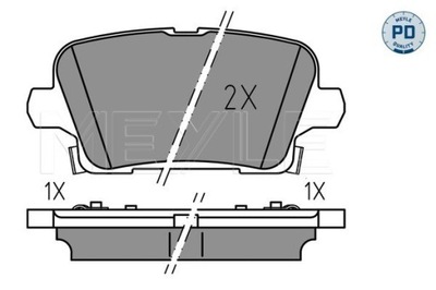 КОЛОДКИ ТОРМОЗНЫЕ OPEL ЗАД INSIGNIA 1,5-2,0 17- 0252212317/PD