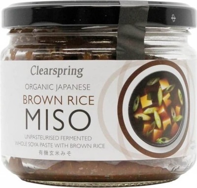 Miso z brązowego ryżu niepasteryzowane BIO 300 g Clearspring