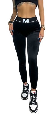 LEGGINSY WELUROWE DAMSKIE GETRY SPORT FITNESS XL