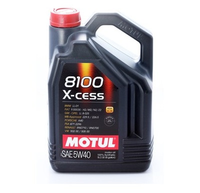 МАСЛО SYNTETYCZNY MOTUL 8100 X-CESS 5W40 4L