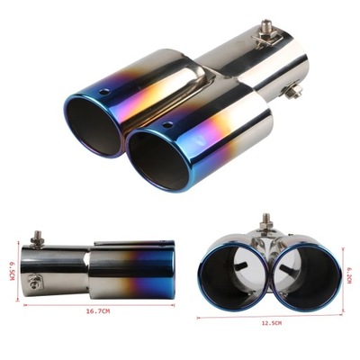 UNIVERSAL END SILENCER OUTLET CAR ROUND TUBE WITH S~34801 - milautoparts-fr.ukrlive.com