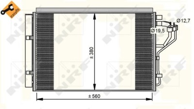 РАДІАТОР КОНДИЦІОНЕРА NRF NRF 35996