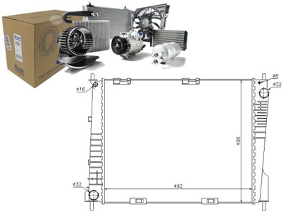 NISSENS RADUADOR DEL MOTOR RENAULT CLIO 3 MODUS 1  