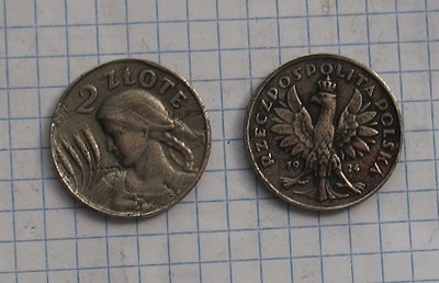 moneta 2 zł 1924 żniwiarka