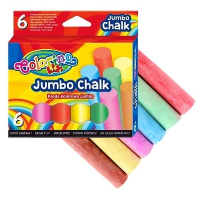 KREDA CHODNIKOWA JUMBO GRUBA COLORINO 6 KOLORÓW