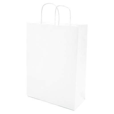 Torba papierowa eko biała 24x10x32 - 50 szt.