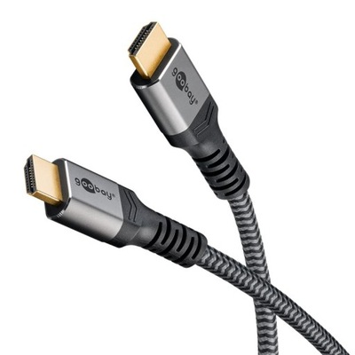 Kabel HDMI 2.0 4K UltraHD 3m oplot pozłacane wtyki Goobay Plus Premium HQ