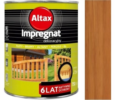 ALTAX ALTAXIN IMPREGNAT DO DREWNA 0,75L KASZTAN