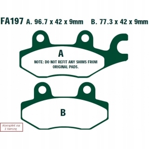 КОЛОДКИ ТОРМОЗНЫЕ EBC SFAC197