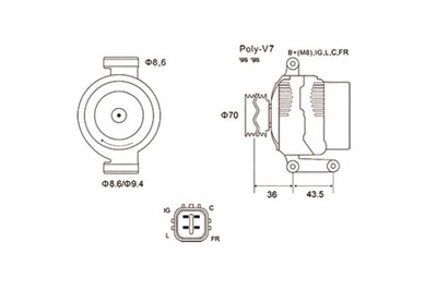 MAGNETI MARELLI GENERATORIUS 12V HONDA ACCORD CIVIC C-RV F-RV 2.0 2.2 