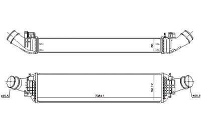 NISSENS INTERCOOLER AUŠINTUVAS ORO ĮSIURBIMO AUDI A6 ALLROAD C7 