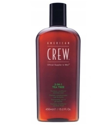 American Crew TEA TREE 3w1 SZAMPON ODŻYWKA ŻEL 450