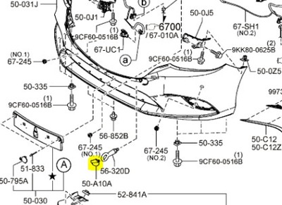 Заглушка фаркоп mazda 6 gj-gl lift 2015- фото №1