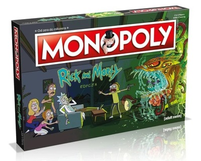 Oryginalna Gra planszowa Winning Moves Monopoly Rick i Morty Polska Wersja