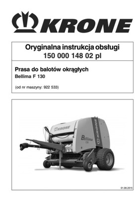 KRONE BELLIMA F 130 - ИНСТРУКЦИЯ ОБСЛУЖИВАНИЯ PL фото