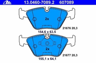 КОЛОДКИ HAM. BMW P. E39 2,0-3,5 95-04 13.0460-7089.2