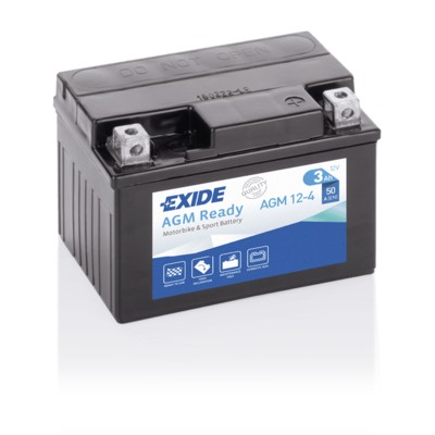 BATERÍA PARA MOTOCICLETA AGM 12V 3AH 50A / 113X70X85MM / P+ EXIDE  