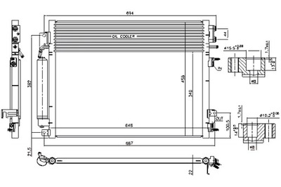 NISSENS CONDENSADOR DE ACONDICIONADOR CHRYSLER 300C LANCIA THEMA 2.7-6.4  