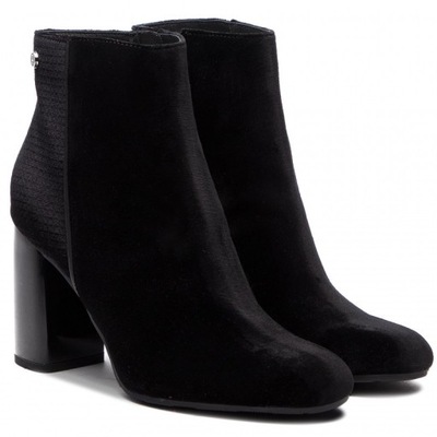 TOMMY HILFIGER BOTKI Structured Velvet Bootie R 36