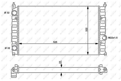 NRF 54707 CHLODNICA, SISTEMA DE REFRIGERACIÓN DEL MOTOR  