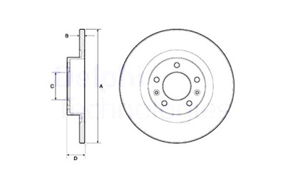 DELPHI DISKAI STABDŽIŲ 2SZT. GAL. PEUGEOT 508 508 I 1.6-2.2D 11.10- 