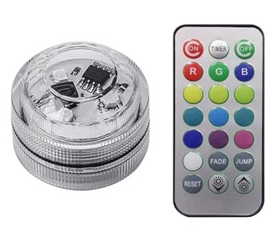 LAMPKA RGB PLUS PILOT UNIWERSALNA DO SAMOCHODU BASENU OŚWIETLENIE LED