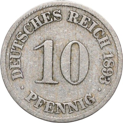 10 pfennig 1893 J