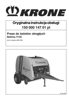 KRONE BELLIMA F 125 - ИНСТРУКЦИЯ ОБСЛУЖИВАНИЯ PL фото