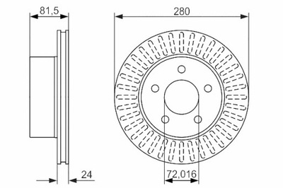 BOSCH DISCOS DE FRENADO 2SZT. PARTE DELANTERA JEEP CHEROKEE GRAND CHEROKEE I  