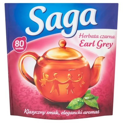 Saga Earl Grey Herbata czarna 120 g