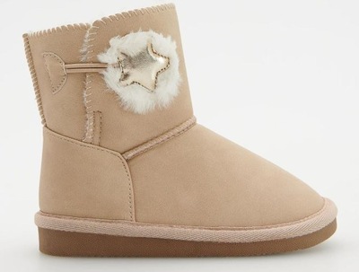 RESERVED ciepłe buty zimowe kozaki ocieplane futrem BOTKI NOWE 25 26