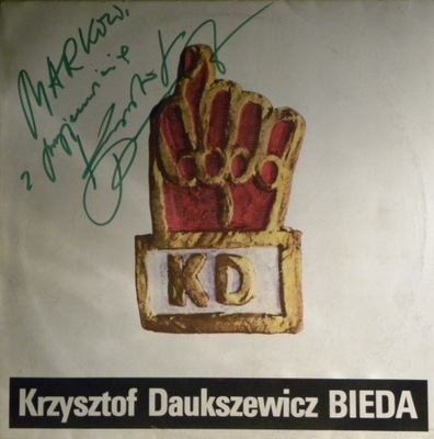 LP KRZYSZTOF DAUKSZEWICZ BIEDA AUTOGRAF G+