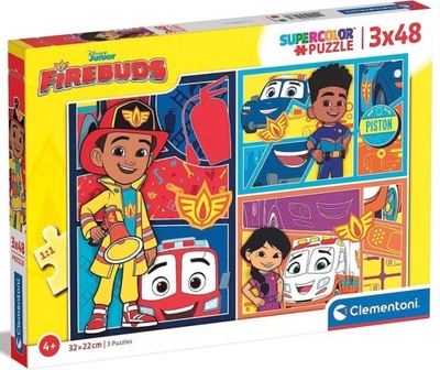 CLEMENTONI Puzzle 3x48 EL Firebuds Disney 25283